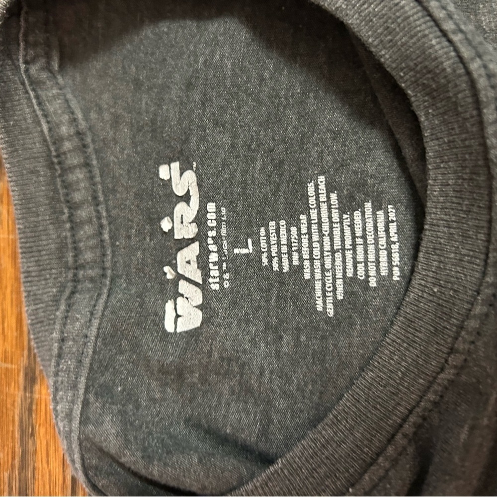 Star Wars Charcoal Tee with Lightsaber Design youth large athletic wear - Picture 2 of 3